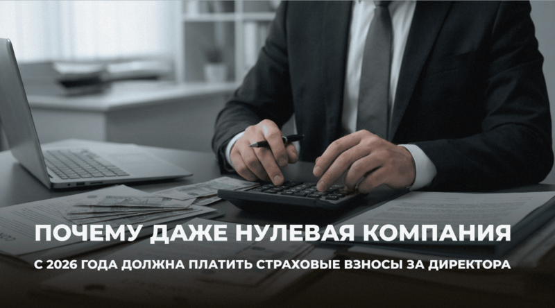 Нулевые компании будут должны оплачивать страховые взносы за директора по МРОТ с 2026 года: что изменилось и как подготовиться